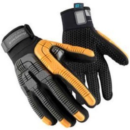 HONEYWELL NORTH Rig Dog&#153; 42-623BO/11XXL Impact Resistant Gloves, Mud Grip Palm, ANSI A6, Size 11 42-623BO/11XXL